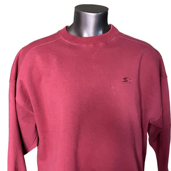 Starter Pullover Sweatshirt Mens Red Plus Size 2XL u - Picture 2 of 7